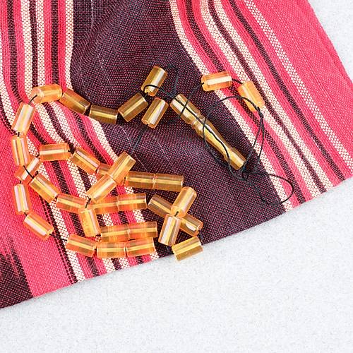 S�kma Kehribar Kesme Kesim 6x10mm Tesbih P�sk�ls�z