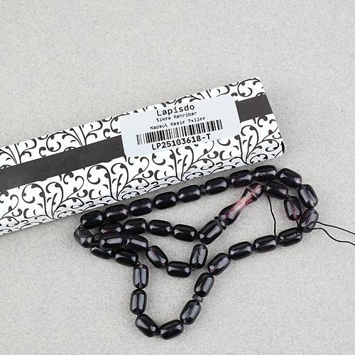 S�kma Kehribar Kaps�l Kesim 7x11mm Tesbih P�sk�ls�z