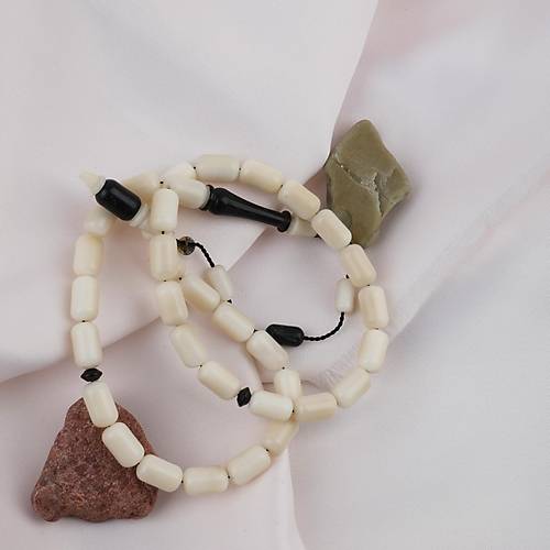 Nar��l �Usta ��i �mzal� Mor Abanoz �mame Kaps�l Kesim 7x11mm Tesbih