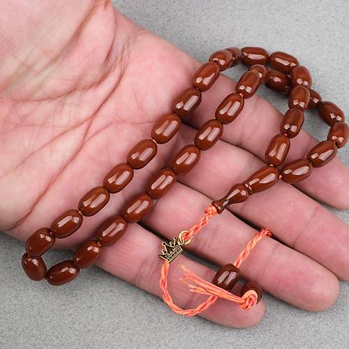 Omari S�kma Kehribar Kaps�l Kesim Oturtma �mameli Sistemli 7x12mm Tesbih