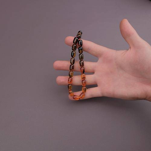 Katalin Alacal� Usta El ��i �mzal� Efe Boy Kaps�l Kesim 9x12.5mm Tesbih