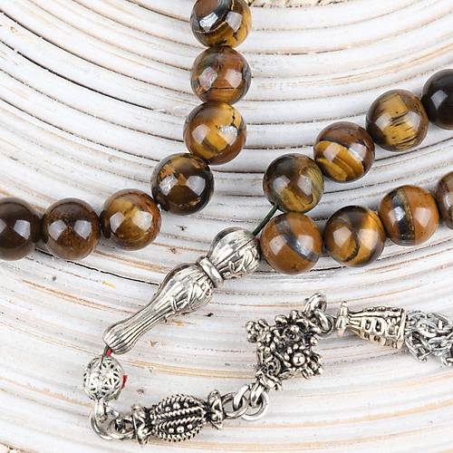 Kaplang�z� Alpaka p�sk�ll� K�re Kesim 8.5mm Tesbih ve Bileklik Seti