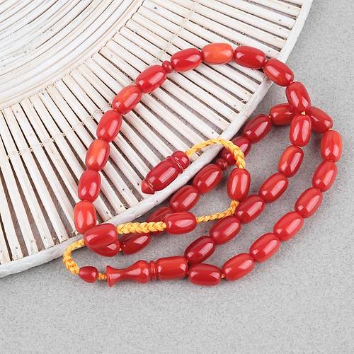 S�kma Kehribar Kaps�l Kesim 8x12mm Tesbih