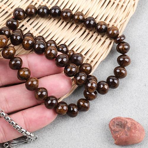 Skma Kehribar Alpaka Pskl Arabi 45lik Ulu Kre Kesim 9x10mm Tesbih