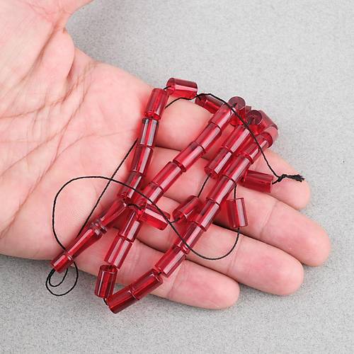 Ate� Kehribar Kesme Kesim 7x11mm Tesbih