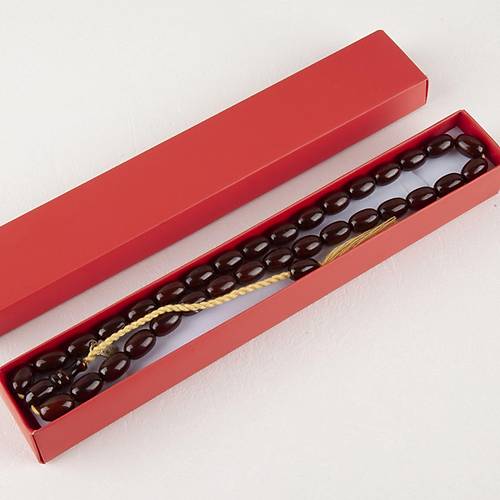 Skma Kehribar Kapsl Kesim  9x14mm Tesbih