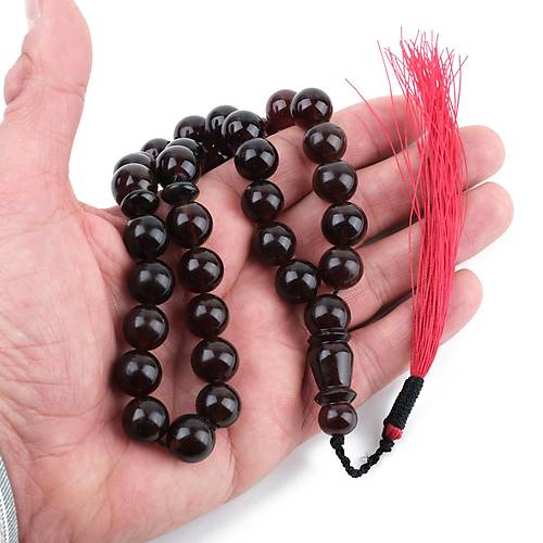 Sumatra Kaya Damla Kehribar Kre Kesim 12mm Tesbih