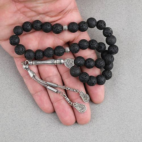 Lav Ta�� K�re Kesim 10mm Tesbih Alpaka P�sk�ll�