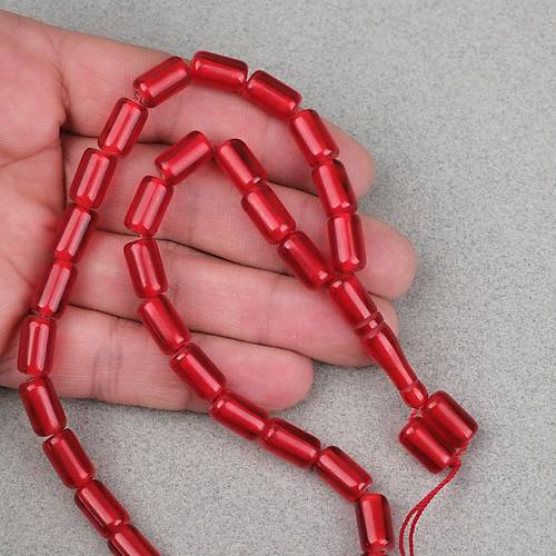 Ate� Kehribar Kaps�l Kesim 7x12mm- �effaf Bordo P�sk�ls�z