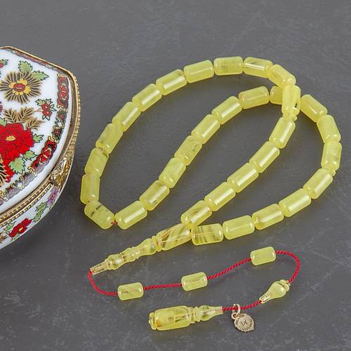Eski Teker Obje Kadim Katalin Kaps�l Kesim 8x11mm Tesbih - Sar�