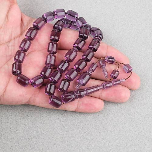 Alman Katalin Usta ��i Kaps�l Kesim 9x11.5mm Tesbih -Duman Lila