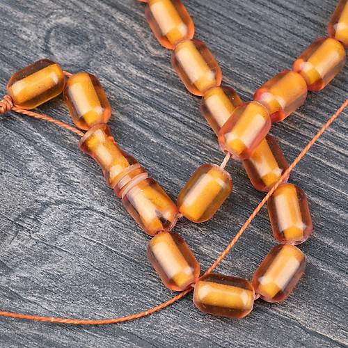 Ate� Kehribar Kaps�l Kesim 7.5x11mm- Bal K�p��� P�sk�ls�z