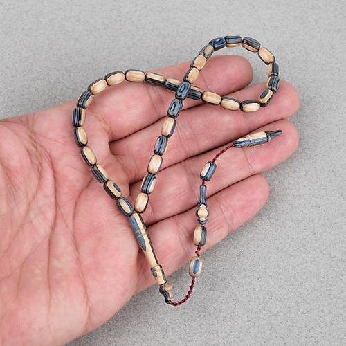 Kafur A�ac� Bilekboy Kaps�l Kesim 4.5x7.5mm Tesbih Bej-Ye�il