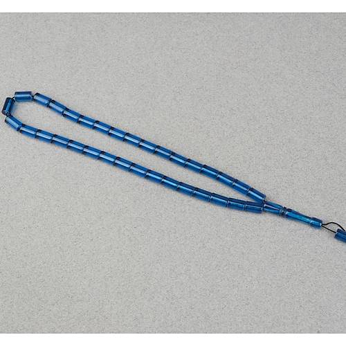 Ate� Kehribar Kesme Kesim 6x10mm- Petrol Mavisi P�sk�ls�z