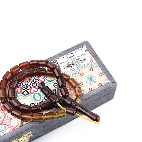 Sumatra Kaya Damla Kehribar Kapsl Kesim 9x13mm Tesbih