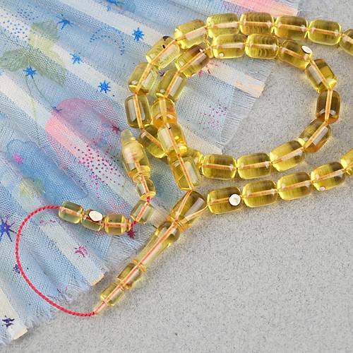 Ate Kehribar Eski Alman Oyun Zar Objeden Kapsl Kesim 6.5x9.5mm Tesbih
