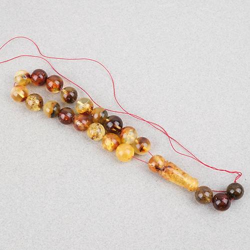 Damla Kehribar Efe K�re Kesim 12mm Tesbih