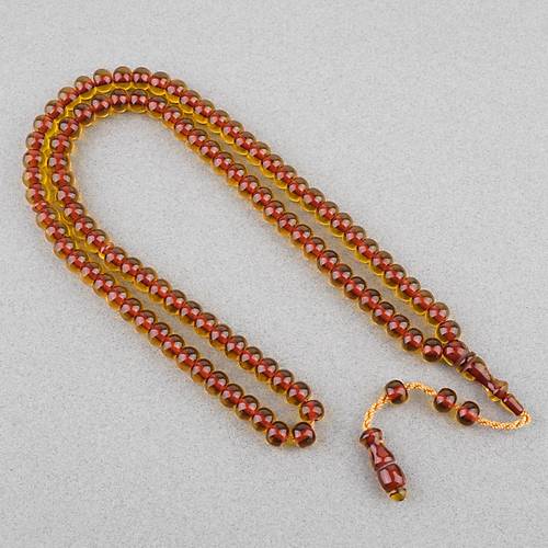 Ate� Kehribar 99luk Namaz Tesbih Tekerlek Kesim 9x7mm Tesbih - Kay�s�