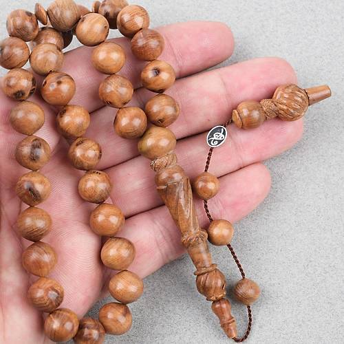 Thuya Burl A�ac� Do�al Kekik Kokulu Usta ��i �mzal� K�re Kesim 11mm Tesbih