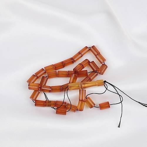 Ate� Kehribar Kesme Kesim 7x10mm Tesbih -�effaf Amber