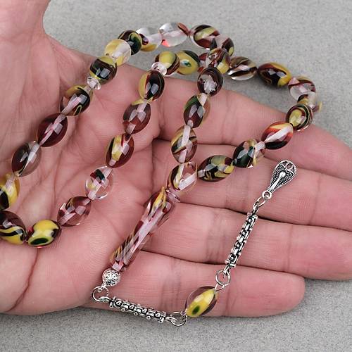 Arizona Katalin Alpaka P�sk�l Beyzi Kesim 8x12mm Tesbih- Sedefli