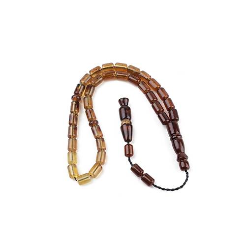 Sumatra Kaya Damla Kehribar Kapsl Kesim 8.5x12mm Tesbih