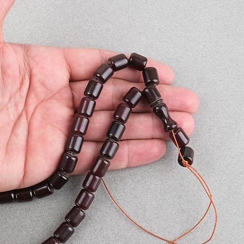 Katalin �ubuk Kaps�l Kesim 9x11mm Tesbih -Koyu Bordo P�ks�ls�z
