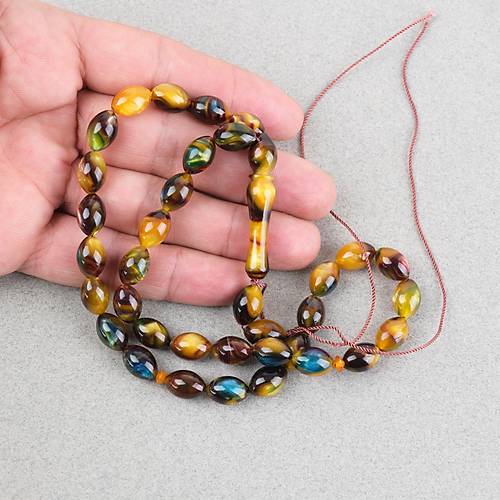Arizona Katalin Beyzi Kesim 8x12mm Tesbih (P�sk�ls�z) - Sedefli