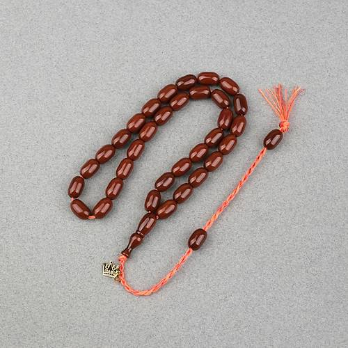 Omari S�kma Kehribar Kaps�l Kesim Oturtma �mameli Sistemli 7x12mm Tesbih