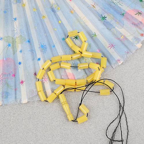 S�kma Kehribar Bilek Boy Kesme Kesim 5x9mm Tesbih -Sar�