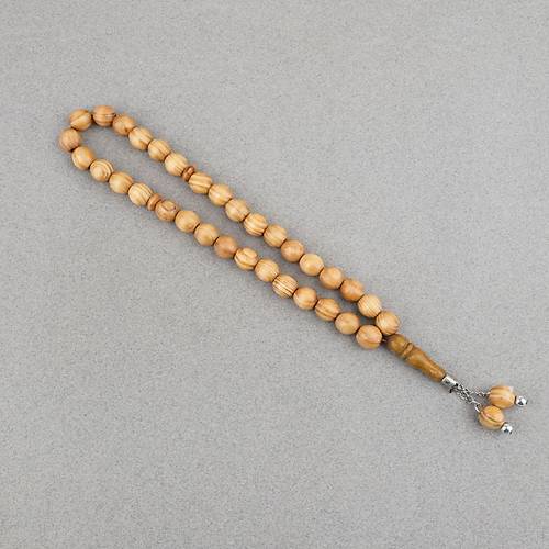 �am A�ac� K�re Kesim 10mm Tesbih A��k Kahverengi