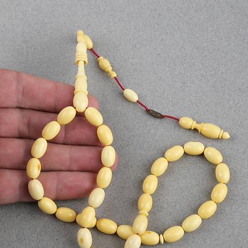 Kadim Katalin Eski Obje Mahjong Ta�� Yumurta Kesim 7.5x11.5mm Tesbih