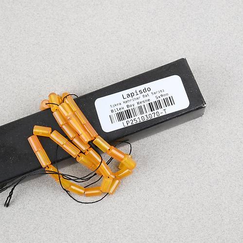 S�kma Kehribar Bilek Boy Kesme Kesim 5x9mm Tesbih-Bal Sar�s�