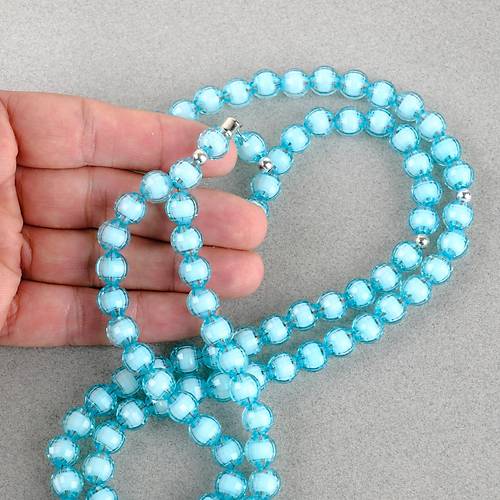 Monomer 99luk K�re Kesim 9mm Namaz Tesbihi  Turkuaz