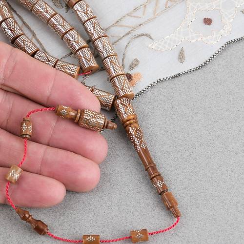 Kuka 925Ayar G�m�� �ak�ml� Kesme Kesim  8x11mm Tesbih