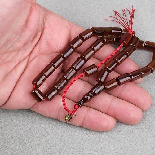 Omari S�kma Kehribar Yumu�ak Kesme Kesim Sistemli 7x10mm Tesbih