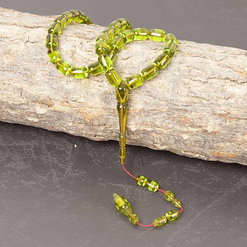 Katalin �ubuk Kaps�l Kesim 8x15.5mm Tesbih -Ye�il-�brahim Atasever Usta ��i