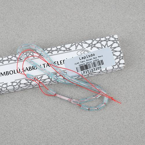 U�ak Cam� Kesme Kesim 4x8mm Tesbih -Mavi
