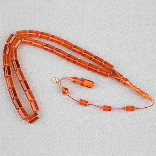 Ate� Kehribar Eski Heykel Objeden Kaps�l Kesim 7x12mm Tesbih