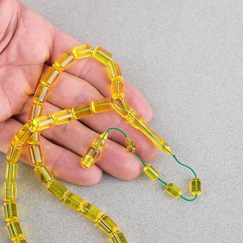 Osmanl� Ate� Kehribar Eski Heykel Obje Kesme Kesim 8x11mm Tesbih