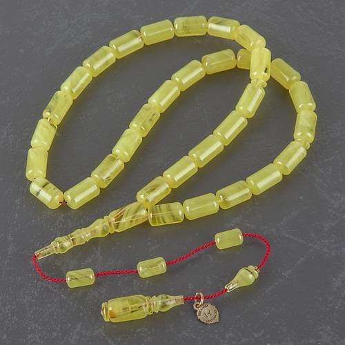 Eski Teker Obje Kadim Katalin Kaps�l Kesim 8x11mm Tesbih - Sar�