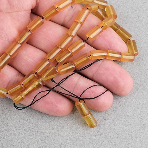 S�kma Kehribar Kesme Kesim 6x10mm Tesbih P�sk�ls�z