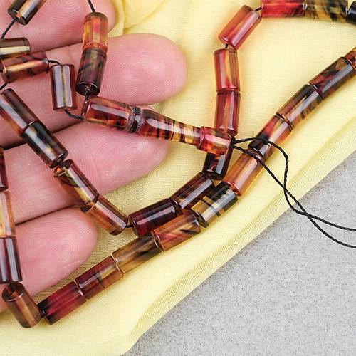 S�kma Kehribar Kesme Kesim 6x10mm Tesbih P�sk�ls�z