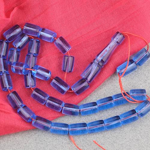 U�ak Cam� Kesme Kesim 7x10mm Tesbih P�sk�ls�z �effaf Mavi