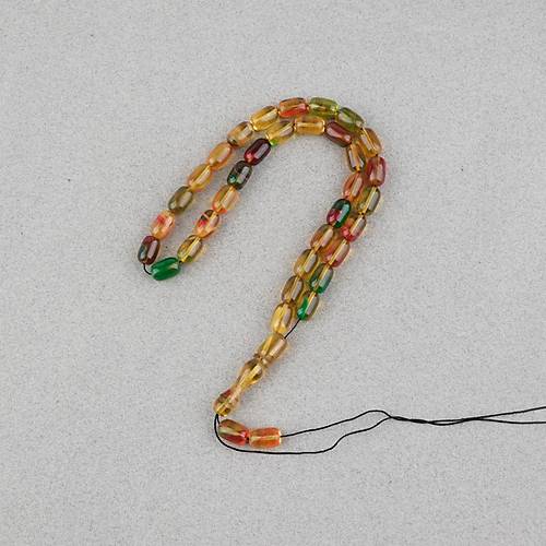 S�kma Kehribar Kaps�l Kesim 7x11mm Tesbih P�sk�ls�z