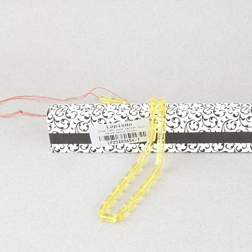 U�ak Cam� Kesme Kesim 6x10mm Tesbih P�sk�ls�z �effaf Sar�