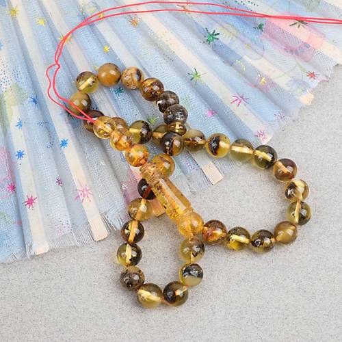 Damla Kehribar Bilek Boy K�re Kesim 8.5mm Tesbih