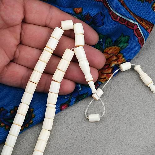 Kadim Katalin Eski Mahjong Ta�� Obje D�nem Mesut Varl� Usta ��i �mzal� Yumu�ak Kesme Kesim 8x9mm Tesbih