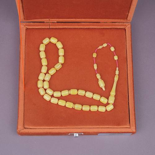 �brahim Atasever Usta ��i �mzal� Bel�ika Katalin Kaps�l Kesim 8.5x11.5mm Tesbih
