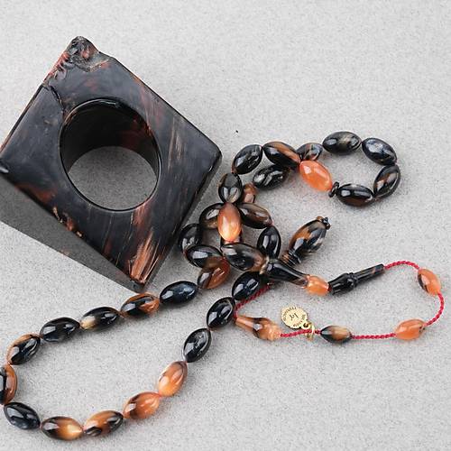 Kadim Katalin Eski Kalemlik Obje Usta i mzal Arpa Kesim 6x11mm Tesbih